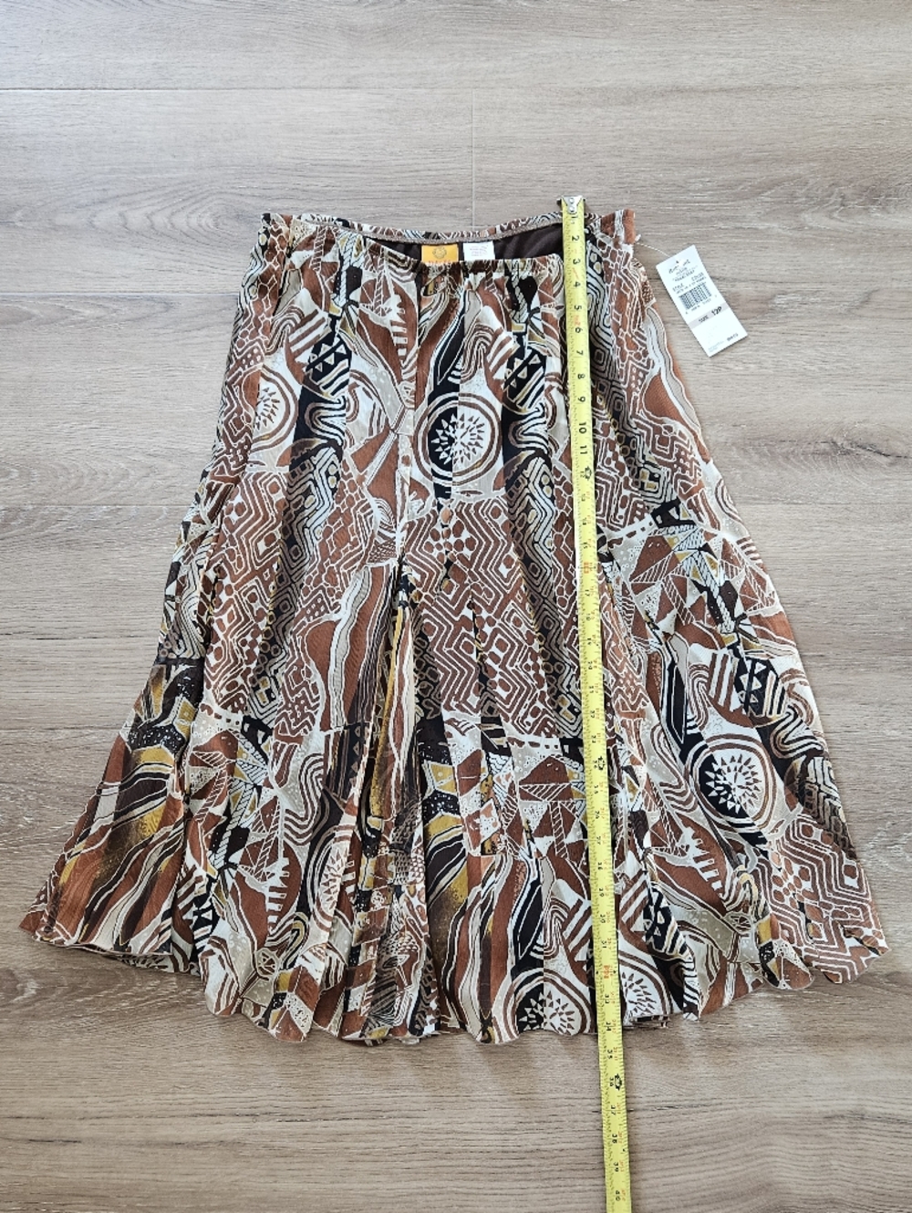 Ruby Rd. Brown Multi Patterned Skirt Size 12 - Picture 3 of 9